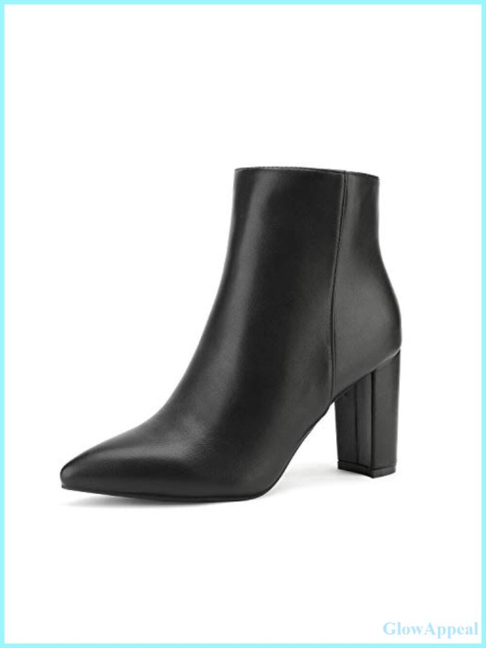 Women's Chunky Heel Ankle Booties Faux Fur Lined Faux Leather Block Heel